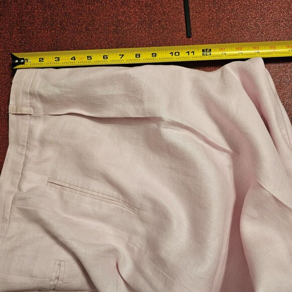 Lauren Ralph Lauren Pink‎ Linen Trousers 16W Relaxed Pleated Lined Pastel Spring - Picture 7 of 8